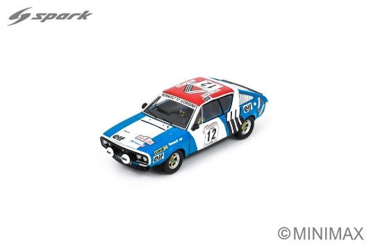 Spark Renault 17 #12 8th Tour de Corse 1974 1/43 Scale S6190