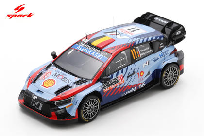 Spark Hyundai i20 N Rally1 #11 Hyundai Shell Mobis WRT 2024 Monte Carlo Rally 1/43 Scale