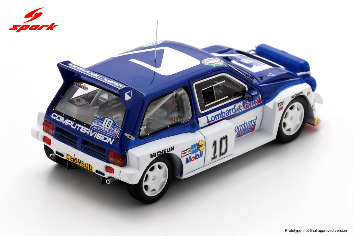 Spark MG Metro 6R4 #10 Austin Rover World Rally Team 1985 Lombard RAC Rally 1/43 Scale