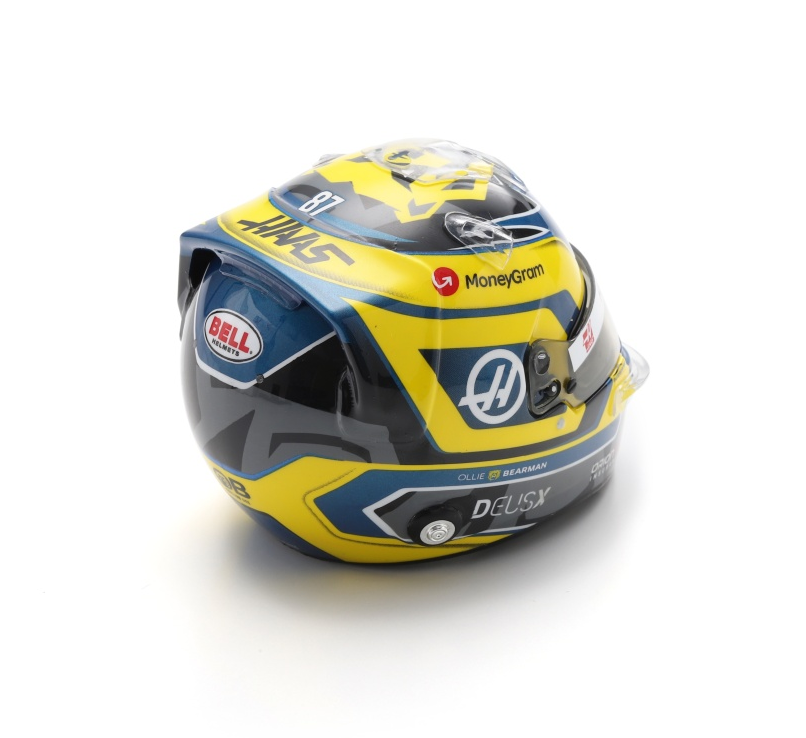 Spark Ollie Bearman MoneyGram Haas F1 Team 2025 Helmet 1/5 Scale