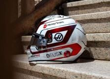 Spark Ollie Bearman MoneyGram Haas F1 Team Monaco F1 GP 2025 Helmet 1/5 Scale