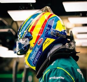 Spark Fernando Alonso Aston Martin Aramco Formula One Team 2026 Season Helmet 1/5 Scale 5HF250