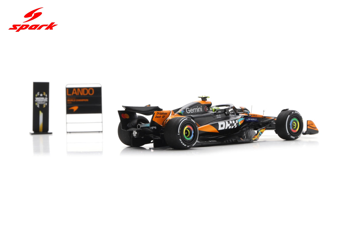 Spark McLaren MCL39 #4 Lando Norris Abu Dhabi F1 GP 2025 F1 Drivers' World Champion 1/43 Scale S9678