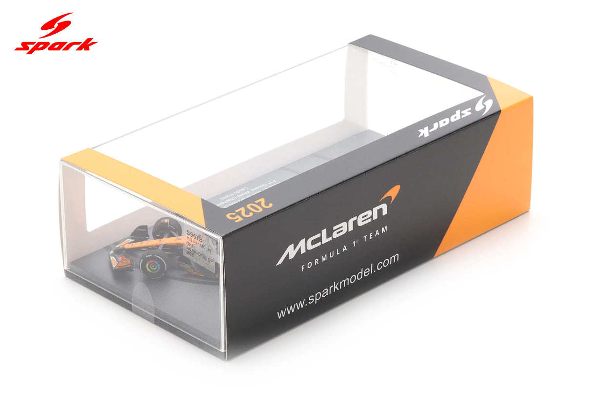 Spark McLaren MCL39 #4 Lando Norris Abu Dhabi F1 GP 2025 F1 Drivers' World Champion 1/43 Scale S9678