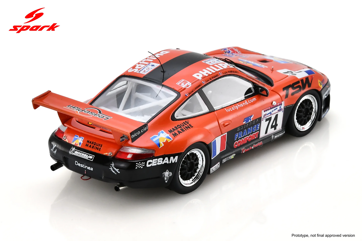 Spark Porsche 911 GT3-R #74 Luc Alphand Adventure 24 Hours of Le Mans 2001 1/43 Scale S9949