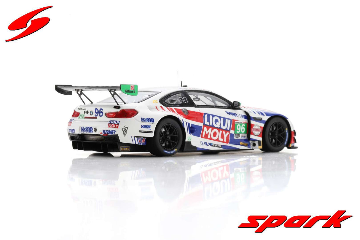 Spark BMW M6 GT3 #96 Turner Motorsport 12H Sebring 2021 Auberlen/Foley/Read (300pcs) 1/43 Scale