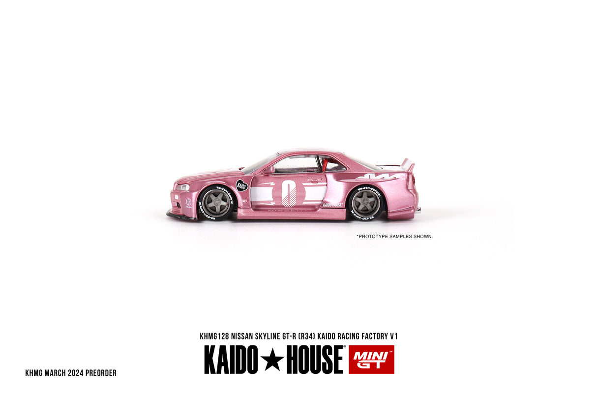 Mini GT x Kaido House Nissan Skyline GT-R R34 Kaido Racing Factory V1 1/64 Scale