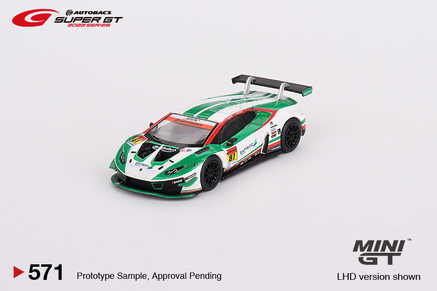 Mini GT Lamborghini Huracan GT3 Evo No.87 Jloc 2022 Super GT Series (Japan Exclusive) 1/64 Scale