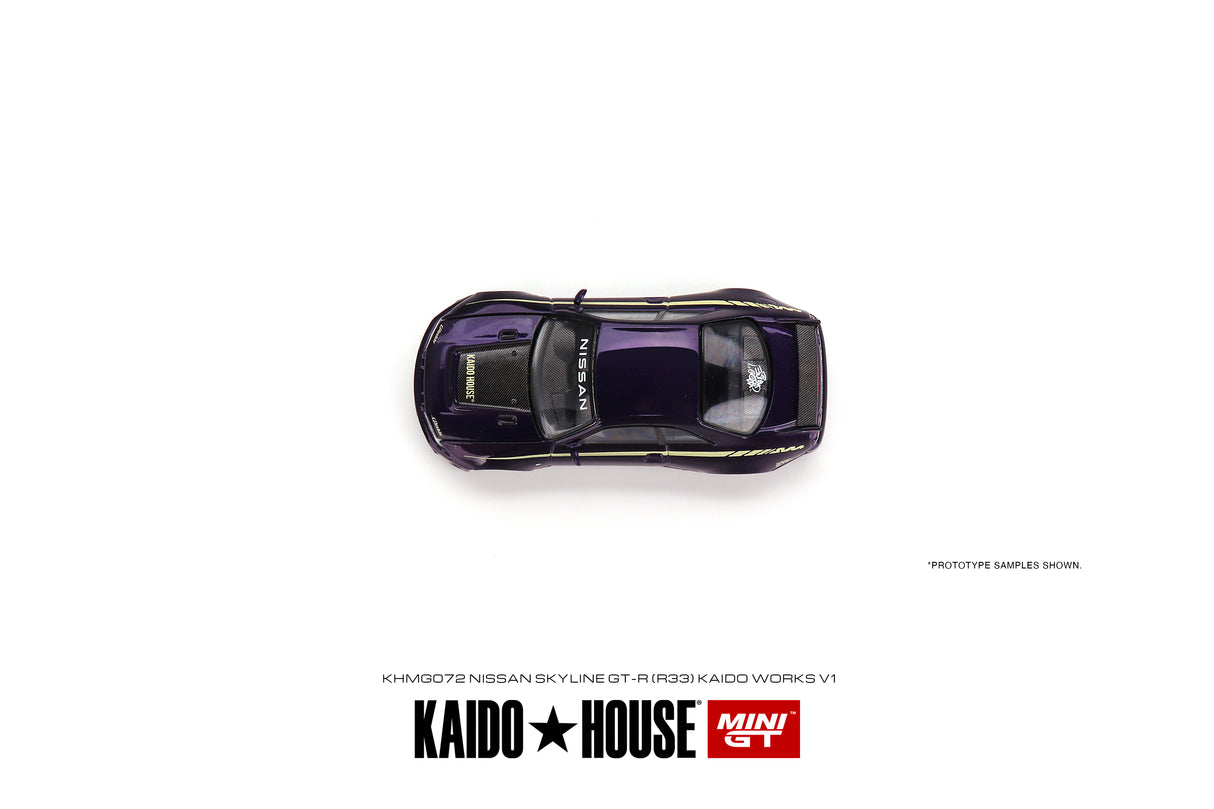 Mini GT x Kaido House #72 Nissan Skyline R33 GT-R Kaido Works V1 1/64 Scale