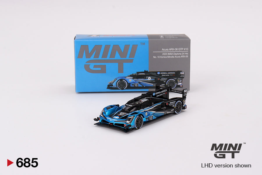Mini GT Acura ARX-06 GTP #10 Konica Minolta Racing 2023 IMSA Daytona 24HRS 1/64 Scale
