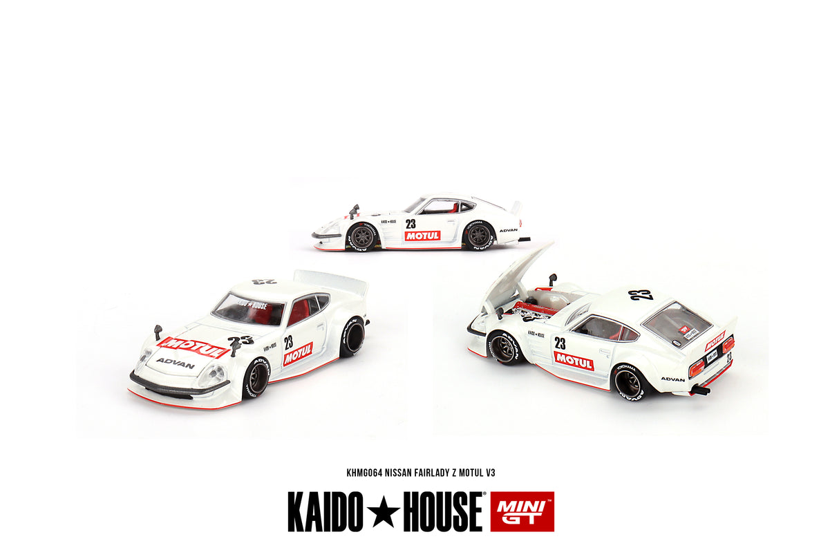 Mini GT x Kaido House Datsun Kaido Fairlady Z Motul V3 1/64 Scale