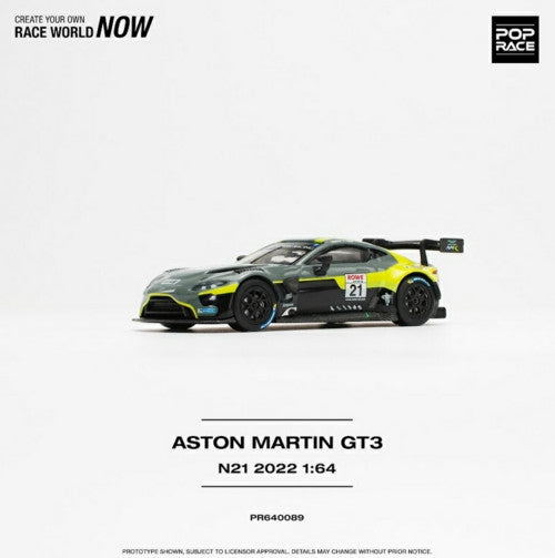 Pop Race Aston Martin Vantage GT3 N21 2022 Nurburgring 1/64 Scale