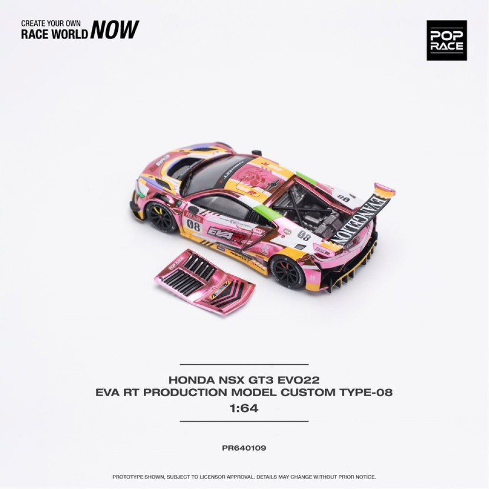Pop Race Honda NSX GT3 EVO22 EVA RT Production Type-08 1/64 Scale