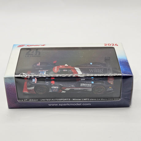 Spark Oreca 07 Gibson #22 United Autosport LMP2 Winner Le Mans 2024 1/43 Scale