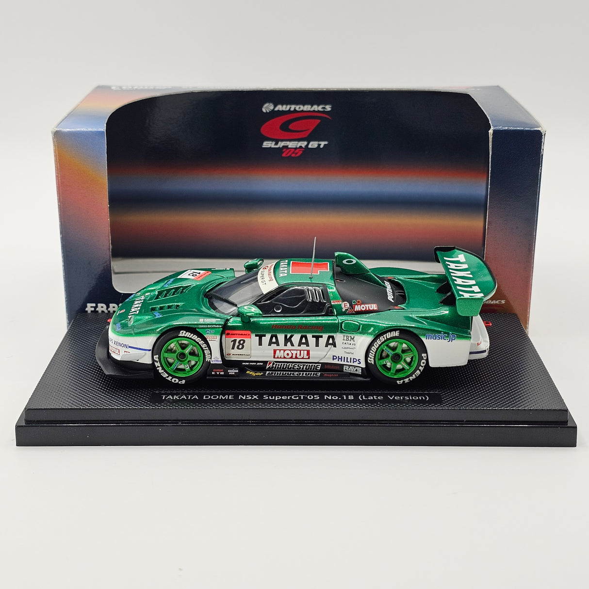 EBBRO Honda NSX GT500 #18 Takata Dome Racing Super GT 2005 (Late) 1/43 Scale