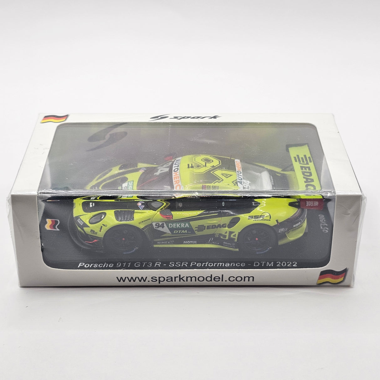 Spark Porsche 911 GT3R #94 SSR Performance DTM 2022 1/43 Scale SG876