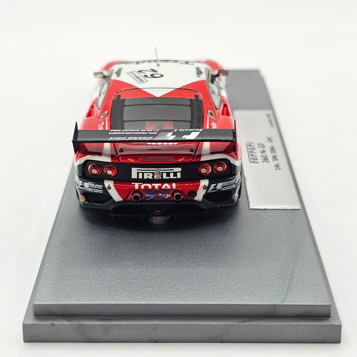 BBR Gasoline Ferrari 360 Modena GTC #62 G.P.C 24Hrs Spa 2004 1/43 Scale