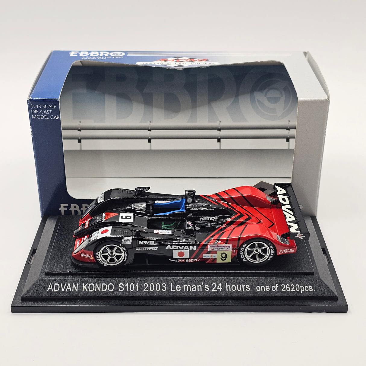 EBBRO Dome S101 #9 Advan Kondo Racing Le Mans 24Hrs 2003 1/43 Scale