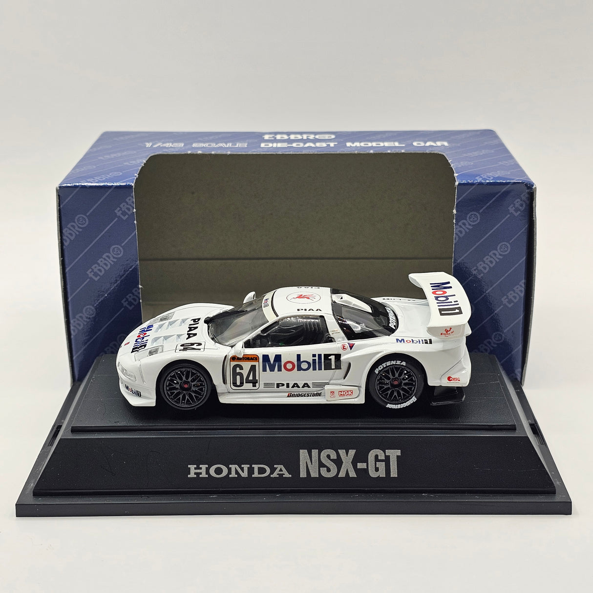 EBBRO Honda NSX #64 Mobil 1 Nakajima Racing JGTC GT500 1999 1/43 Scale