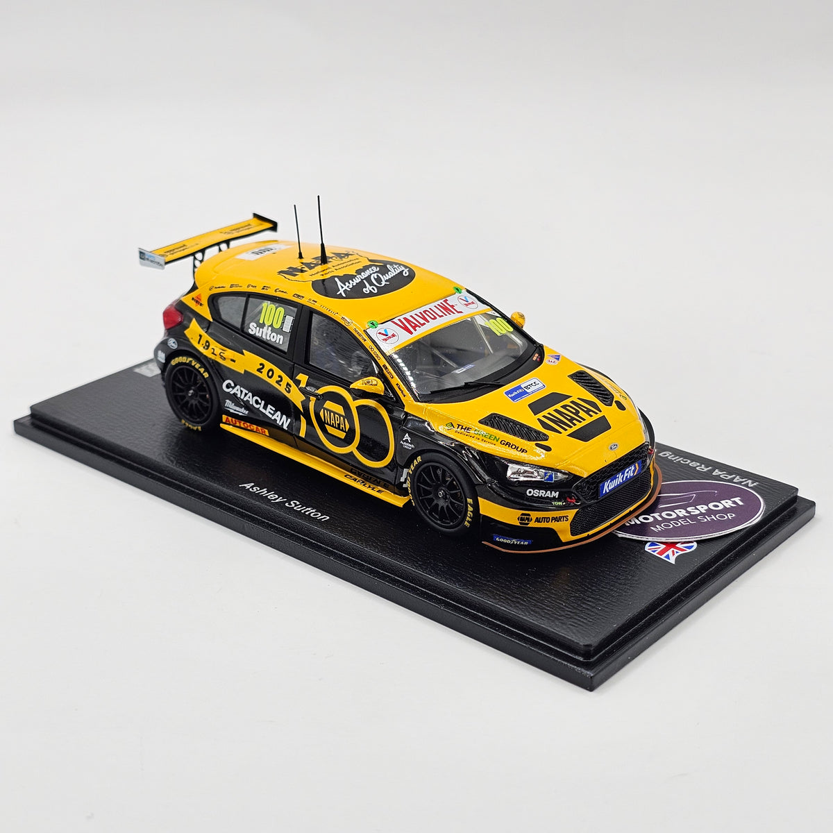 Spark Ford Focus BTCC #100 Ashley Sutton Brands Hatch Indy 2025 1/43 Scale UK041