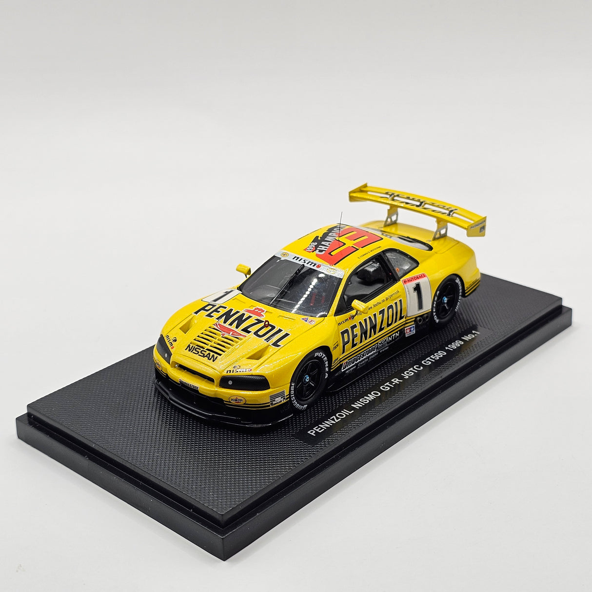 EBBRO P4 Nissan Skyline R34 GT-R #1 Pennzoil JGTC GT500 1999 Champions 1/43 Scale
