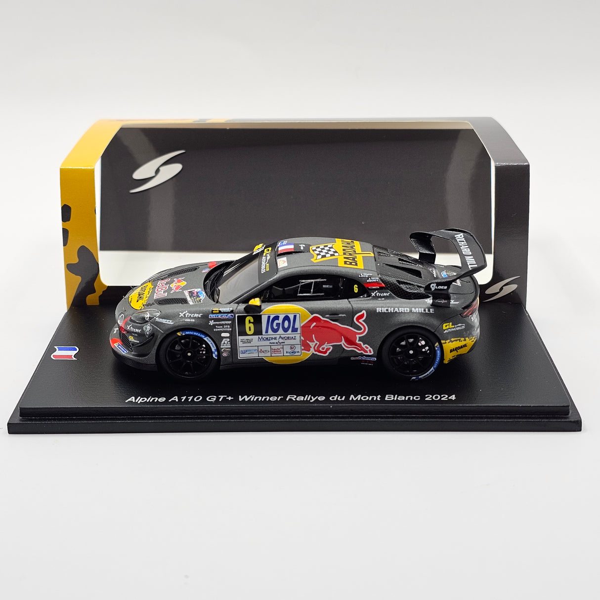 Spark Alpine A110 GT+ Rallye du Mont Blanc 2024 Winner Sébastien Loeb 1/43 Scale