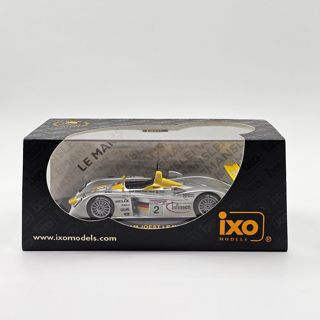IXO Audi R8 #2 Audi Sport Team Joest Le Mans 2001 1/43 Scale LMM002