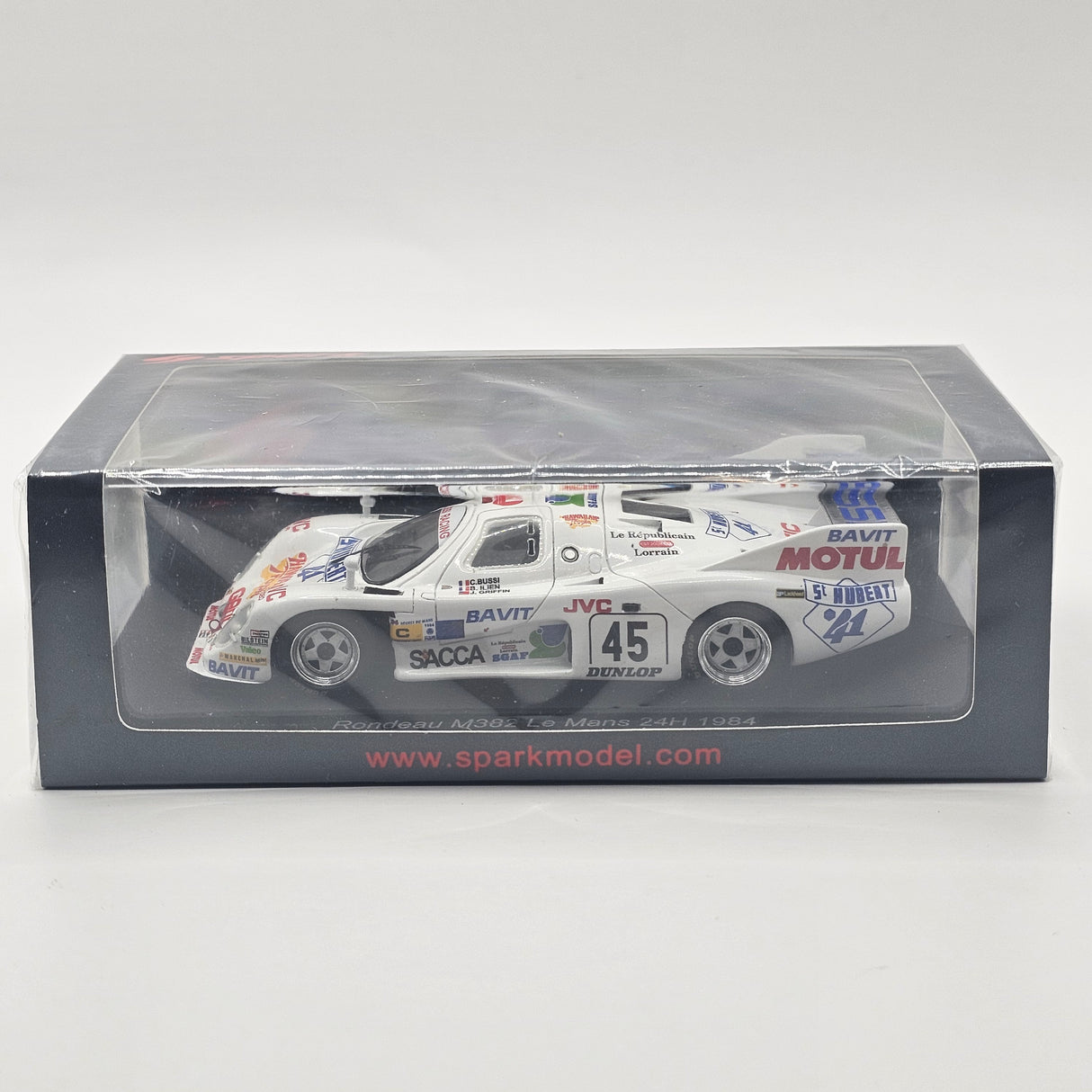 Spark Rondeau M382 #45 C. Bussi 24h Le Mans 1984 1/43 Scale