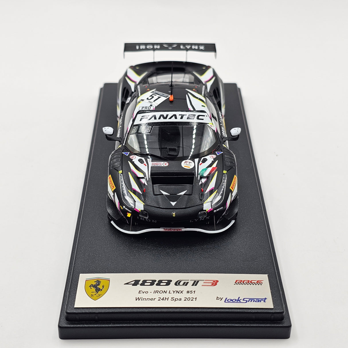 Looksmart Ferrari 488 GT3 EVO #51 Iron Lynx Winner 24Hrs Spa 2021 1/43 Scale
