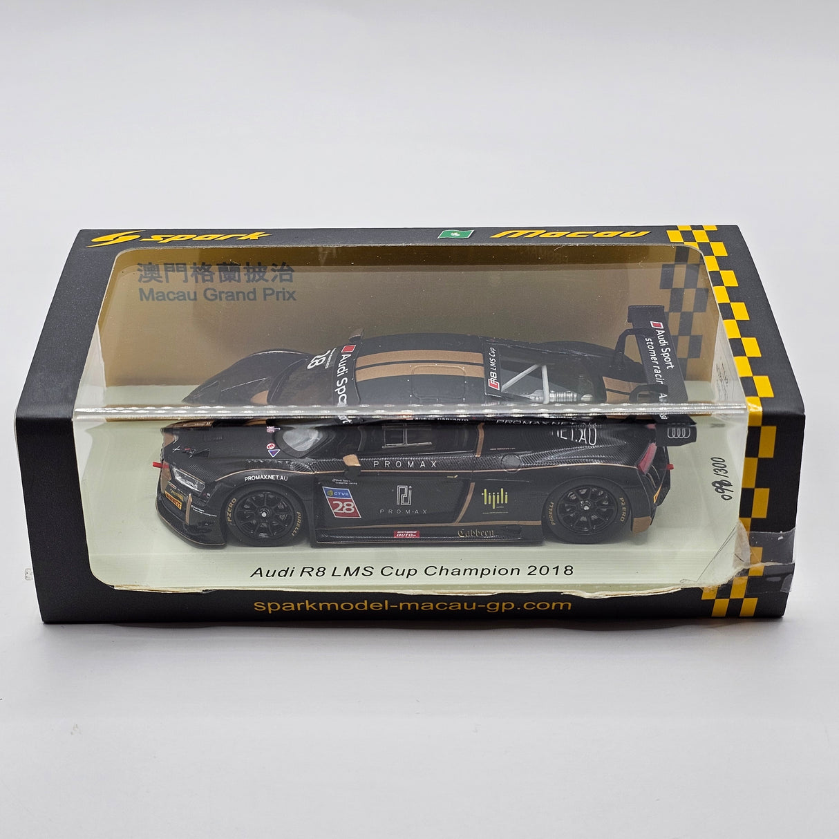 Spark Audi R8 LMS Cup Champion #28 ProMax Team 2018 1/43 Scale SA177