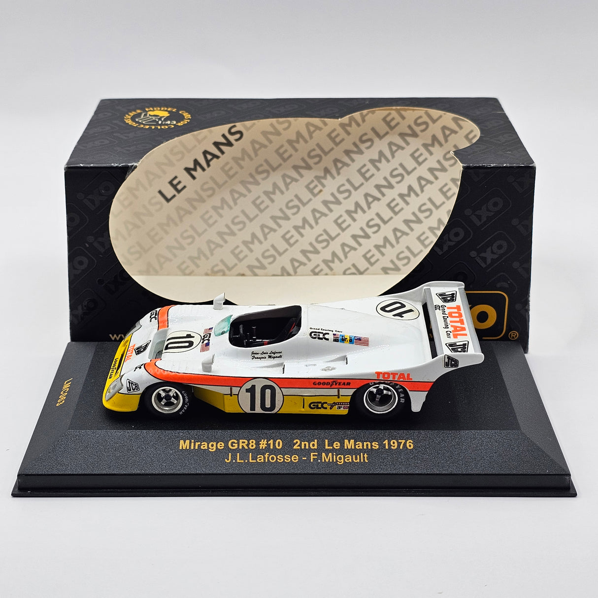 IXO Mirage GR8 #10 Grand Touring Cars Inc Le Mans 1976 1/43 Scale LMC063