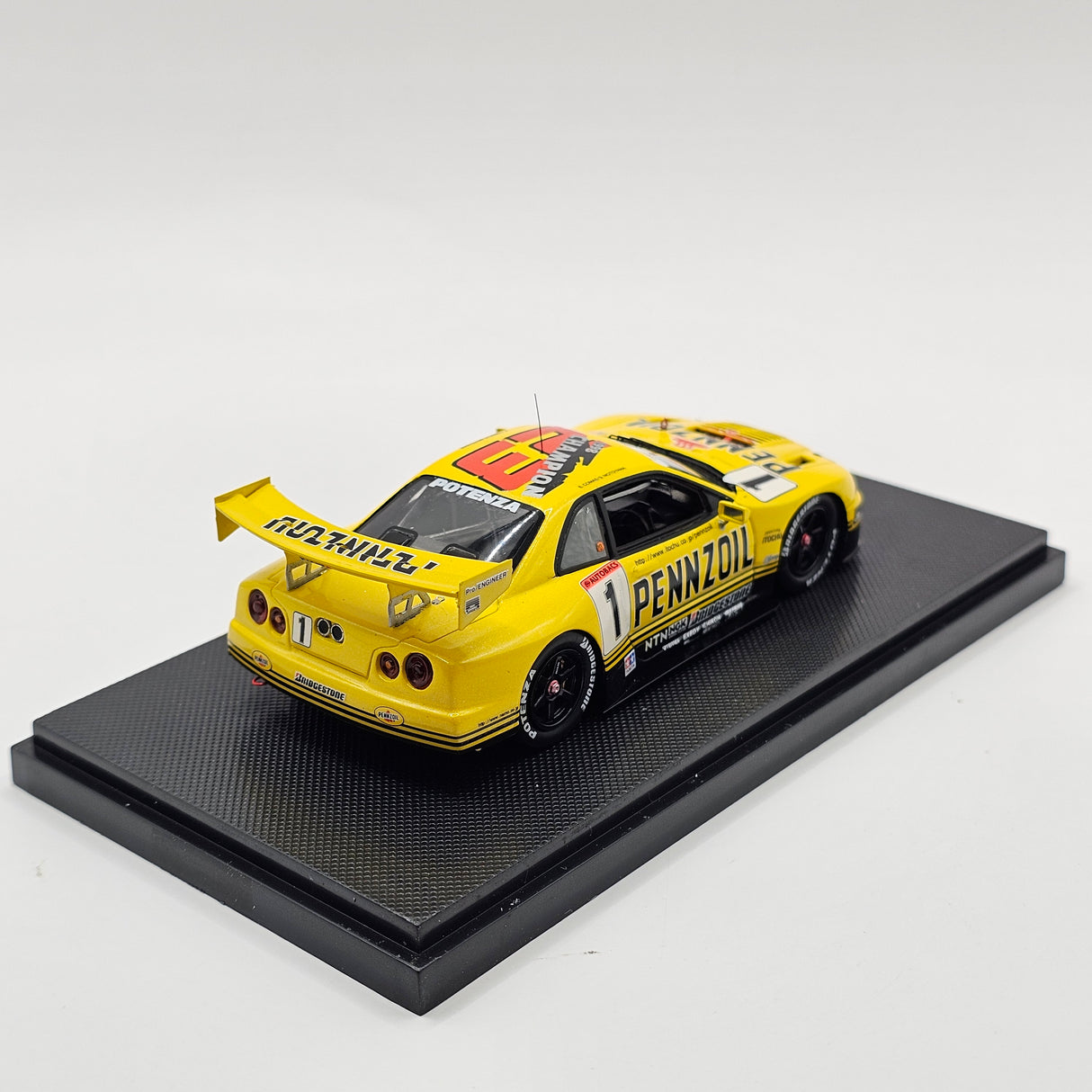 EBBRO P4 Nissan Skyline R34 GT-R #1 Pennzoil JGTC GT500 1999 Champions 1/43 Scale