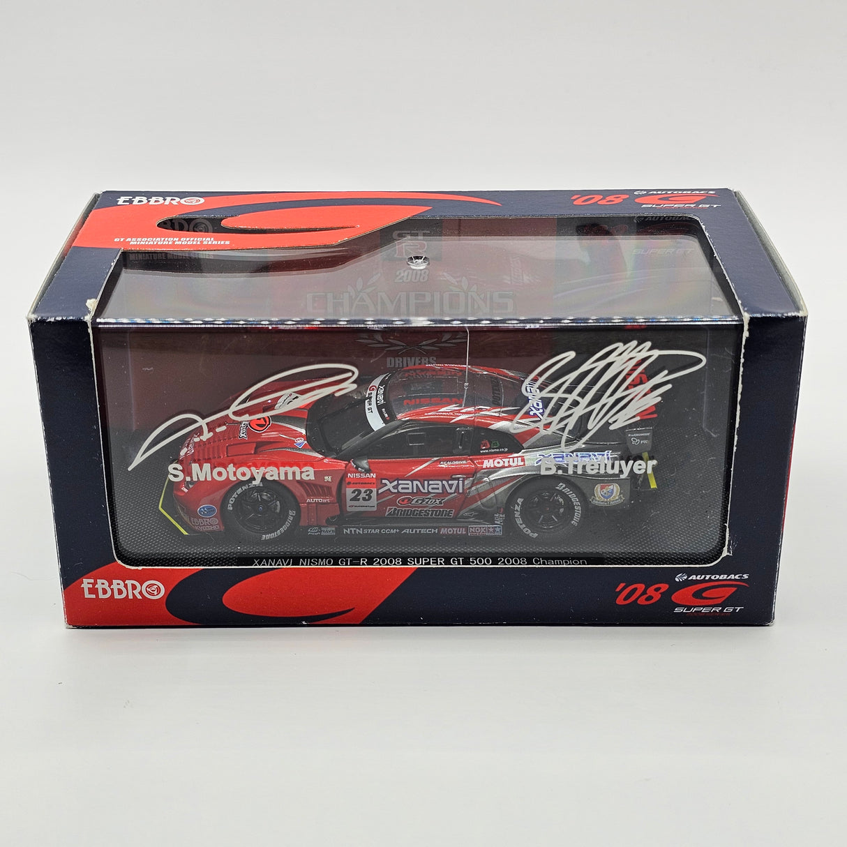 EBBRO Nissan GT-R #23 Xanavi Nismo Super GT GT500 2008 Champions 1/43 Scale