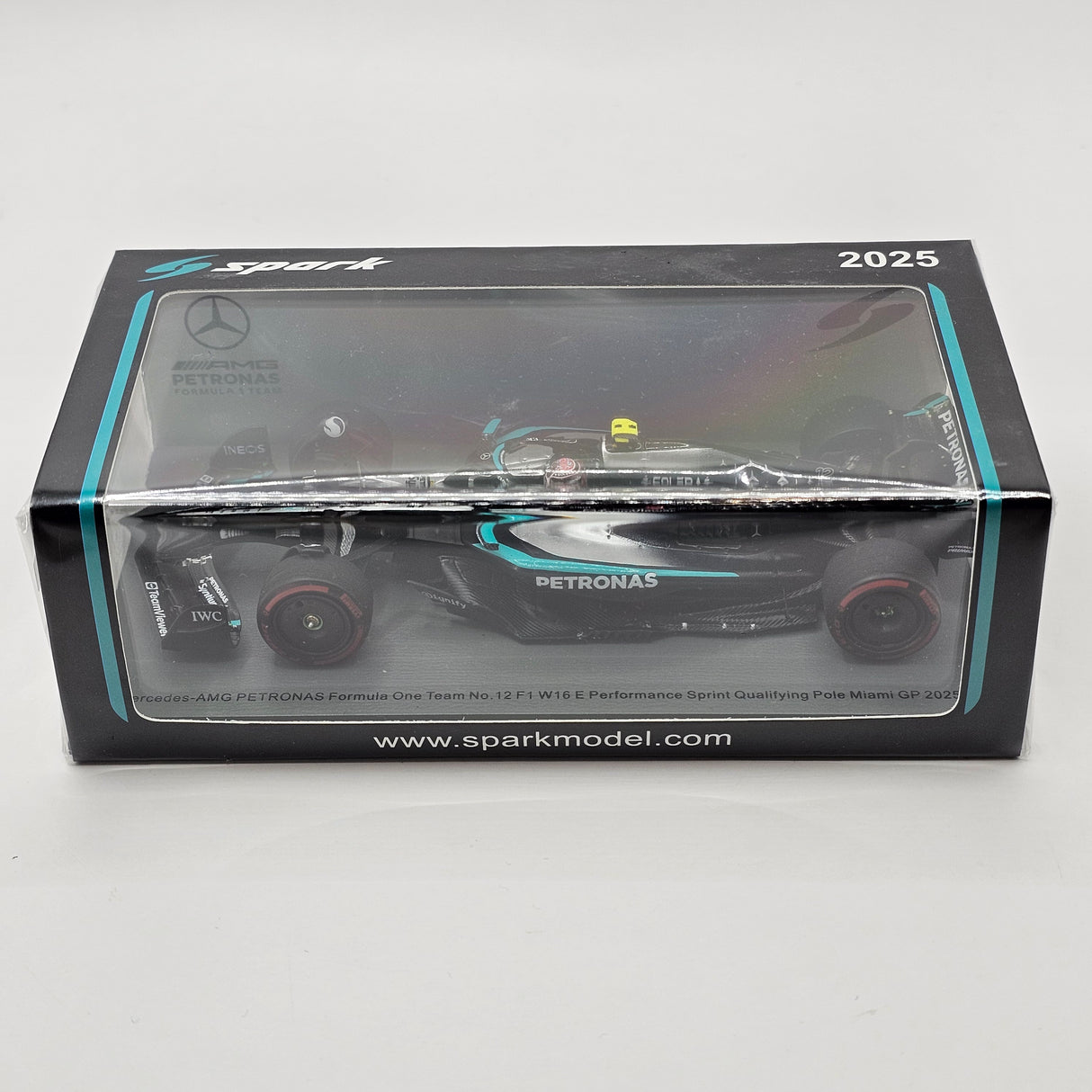 Spark Mercedes W16 #12 Kimi Antonelli Sprint Qualifying Pole Miami GP 2025 1/43 Scale S9627