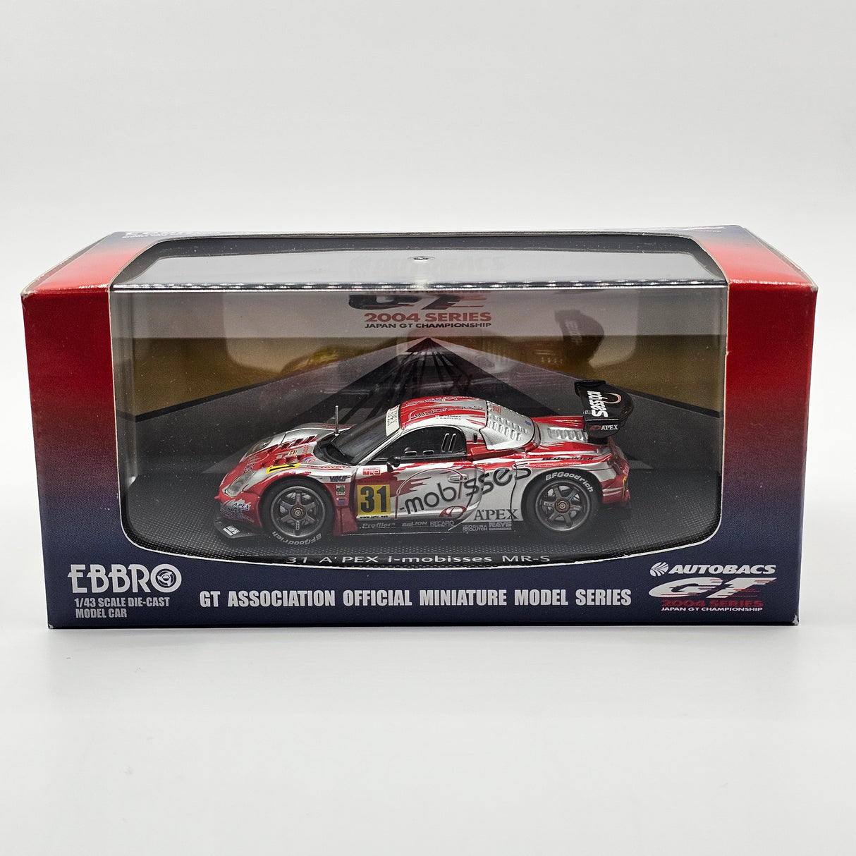 EBBRO Toyota MR-S #31 A'PEX with apr i-mobisses JGTC GT300 2004 1/43 Scale