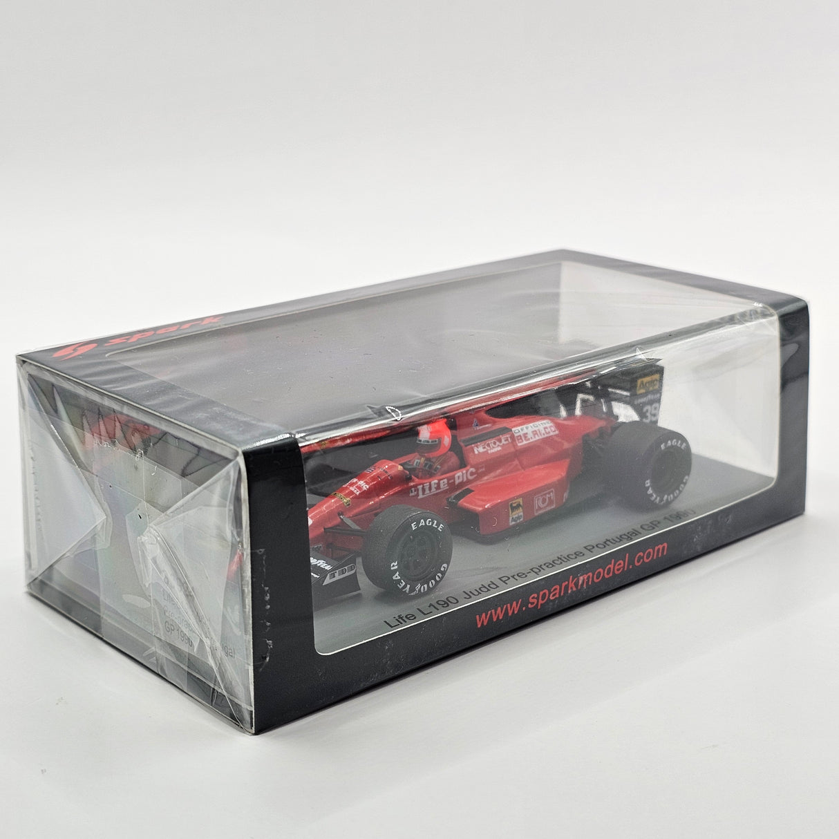 Spark Life L190 Judd #39 Bruno Giacomelli Portugal F1 GP Practice 1990 1/43 Scale S3924