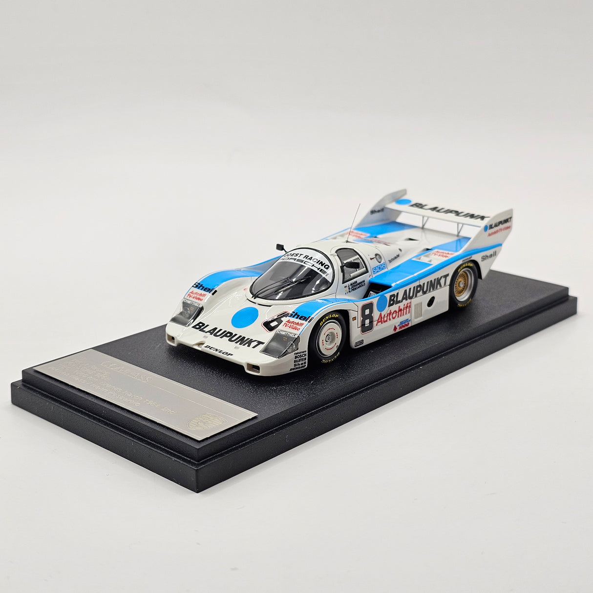 Compass Porsche 956B #8 Joest Racing 1984 1000 km of Brands Hatch 1/43 Scale