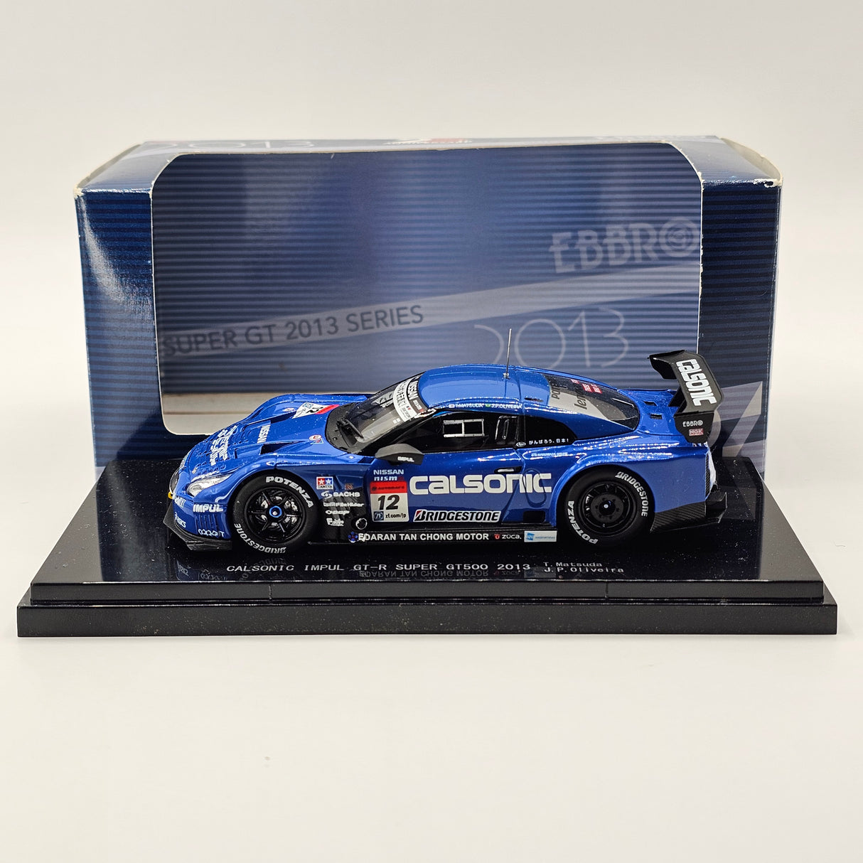 EBBRO Nissan GT-R #12 Calsonic Team Impul Super GT GT500 2013 1/43 Scale