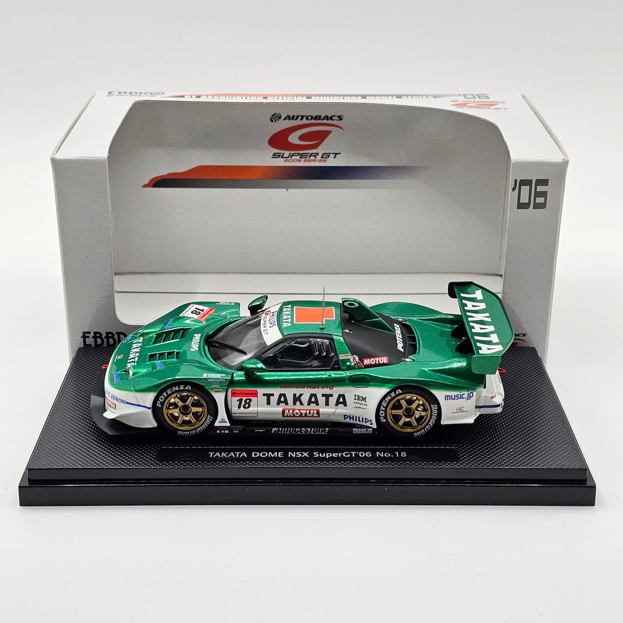 EBBRO Honda NSX #18 Takata Dome Super GT GT500 2006 1/43 Scale