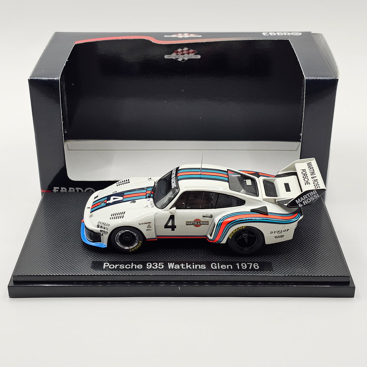 EBBRO Porsche 935 #4 Martini Porsche Racing Watkins Glen 1976 Winner 1/43 Scale
