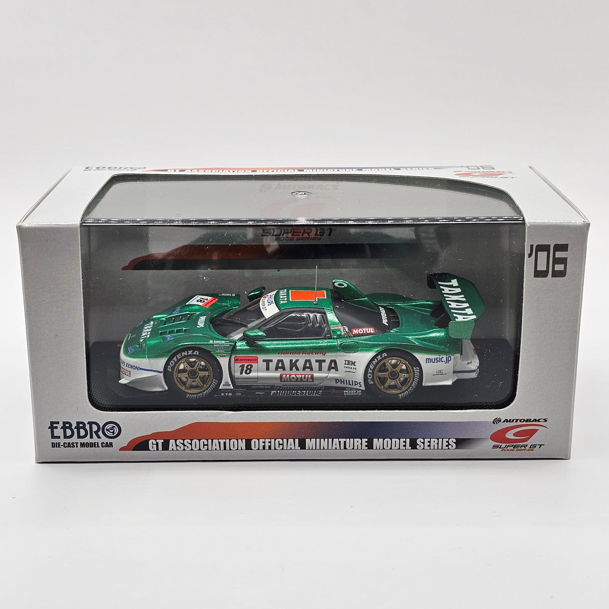 EBBRO Honda NSX #18 Takata Dome Super GT GT500 2006 1/43 Scale