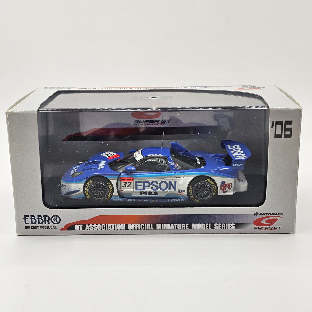 EBBRO Honda NSX GT500 #32 Epson Nakajima Racing Super GT 2006 1/43 Scale