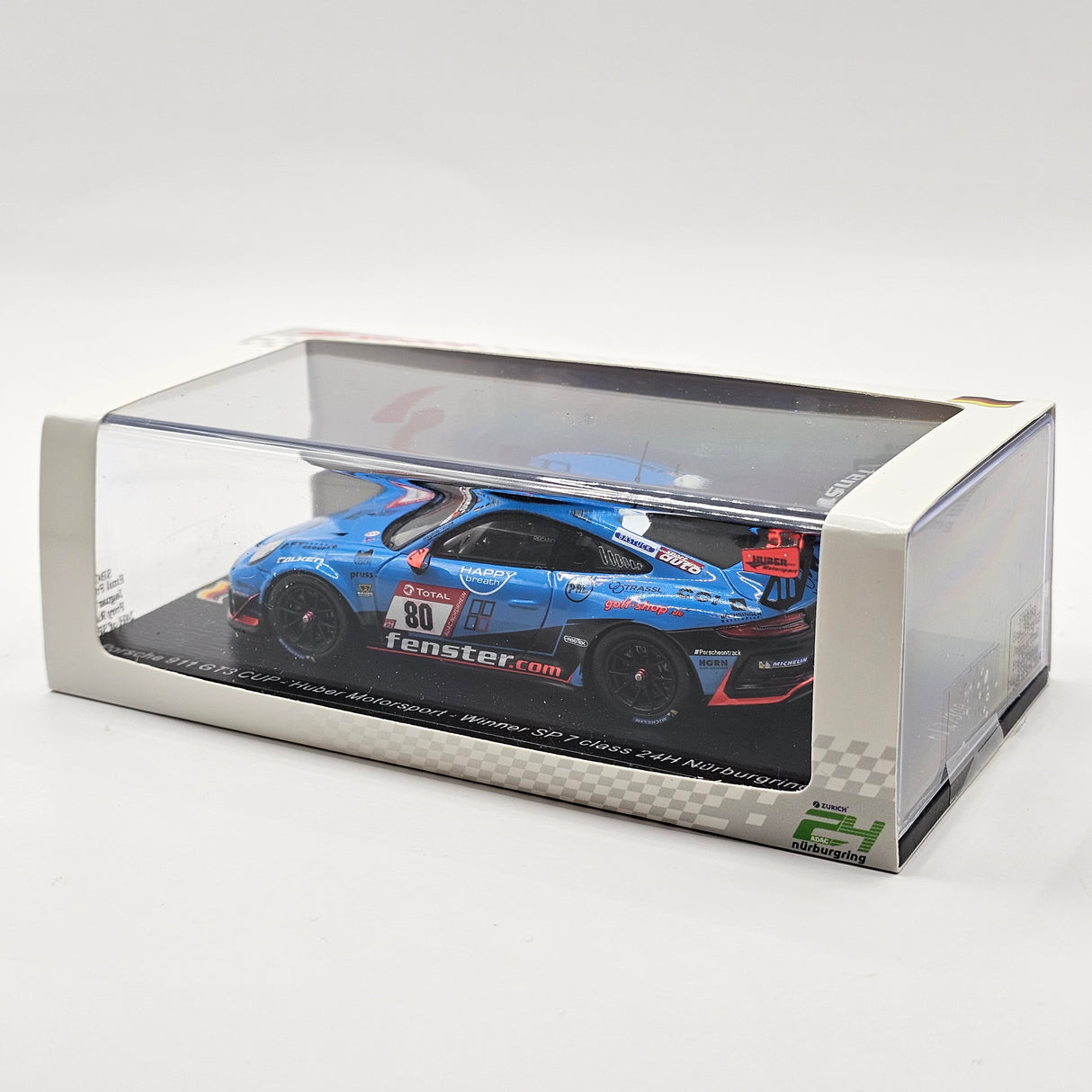 Spark Porsche 911 GT3 Cup #80 Huber Motorsport 24Hrs Nurburgring 2021 1/43 Scale