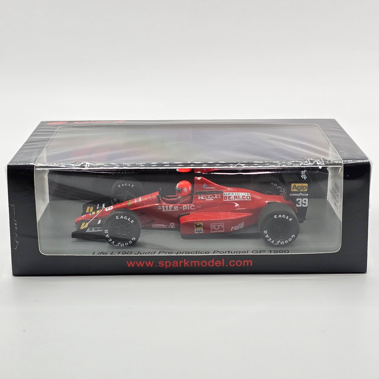 Spark Life L190 Judd #39 Bruno Giacomelli Portugal F1 GP Practice 1990 1/43 Scale S3924