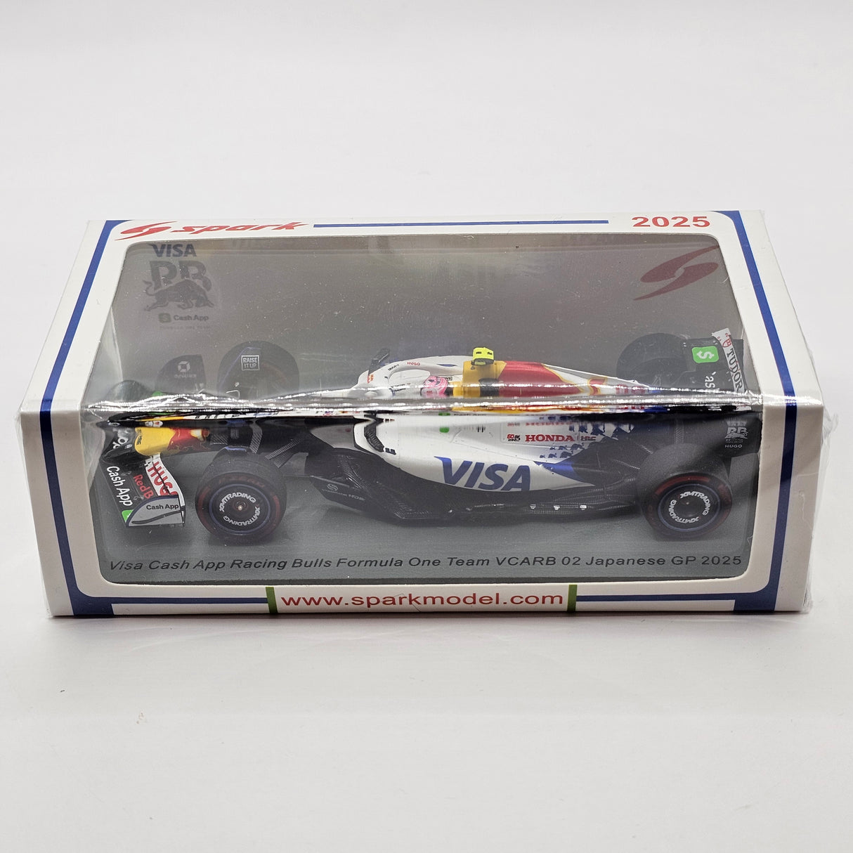 Spark Racing Bulls Honda RBPT VCARB 02 #30 Liam Lawson Japanese GP 2025 1/43 Scale