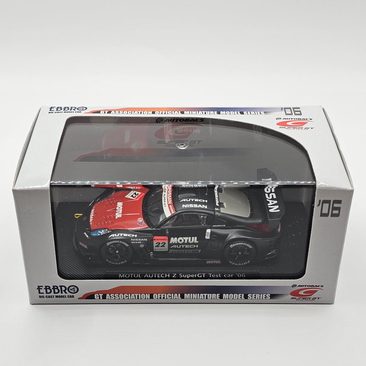 EBBRO Nissan Z #22 Motul Autech Test Car Super GT GT500 2006 1/43 Scale
