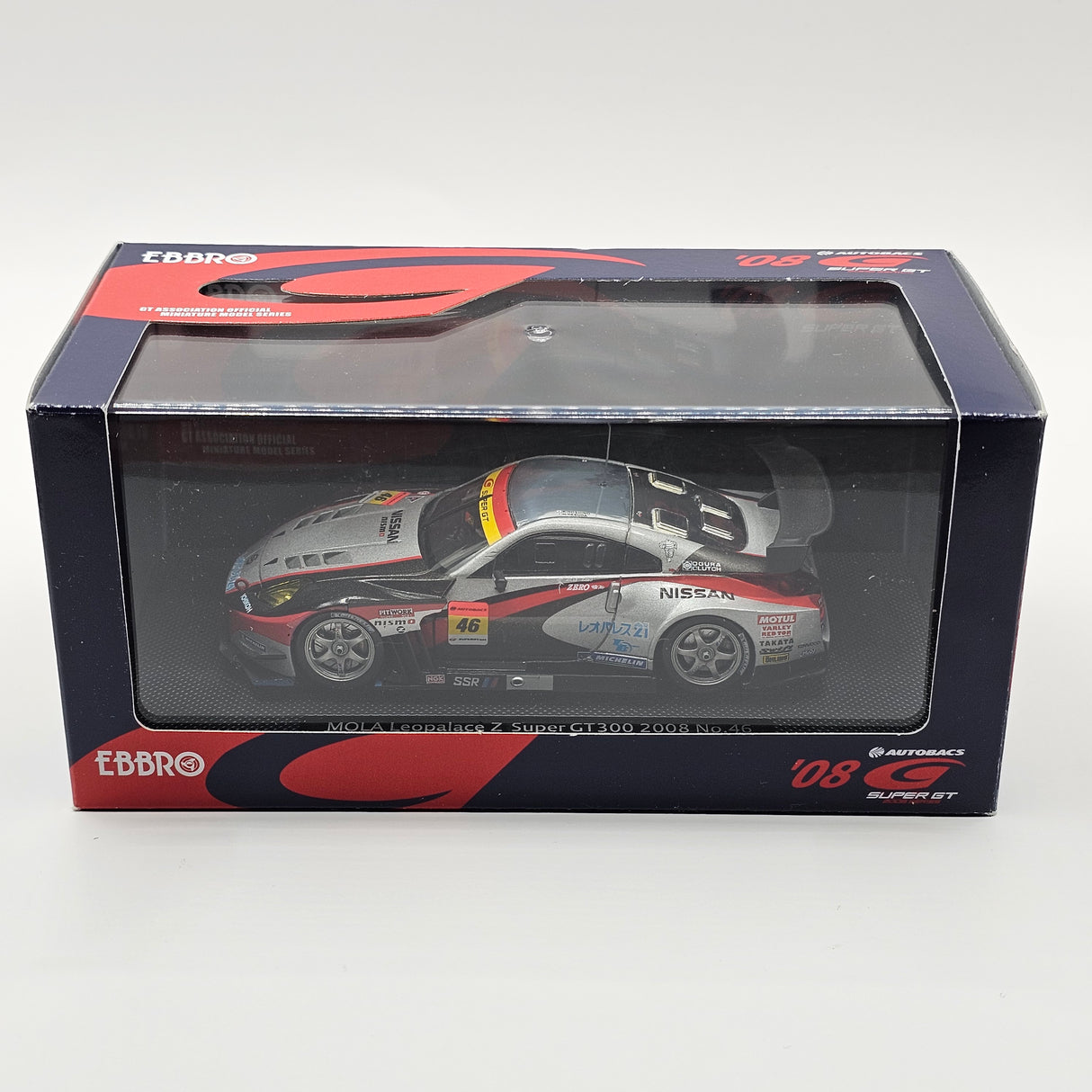 EBBRO Nissan Z #46 MOLA Leopalace Super GT GT300 2008 1/43 Scale
