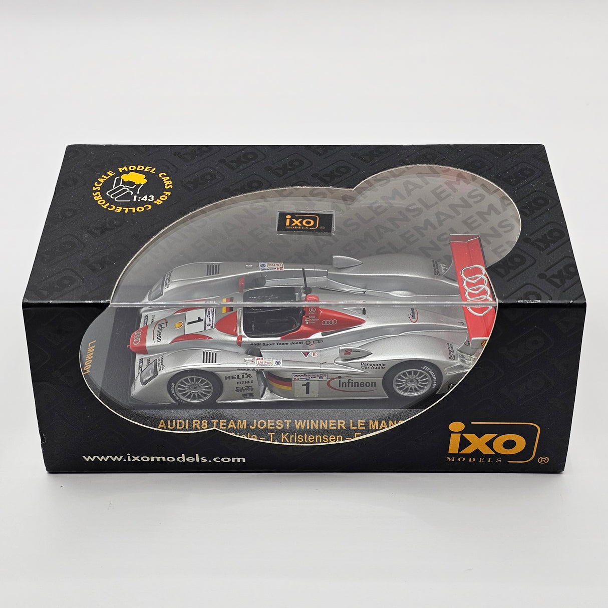 IXO Audi R8 #1 Audi Sport Team Joest Le Mans Winner 2001 1/43 Scale LMM001