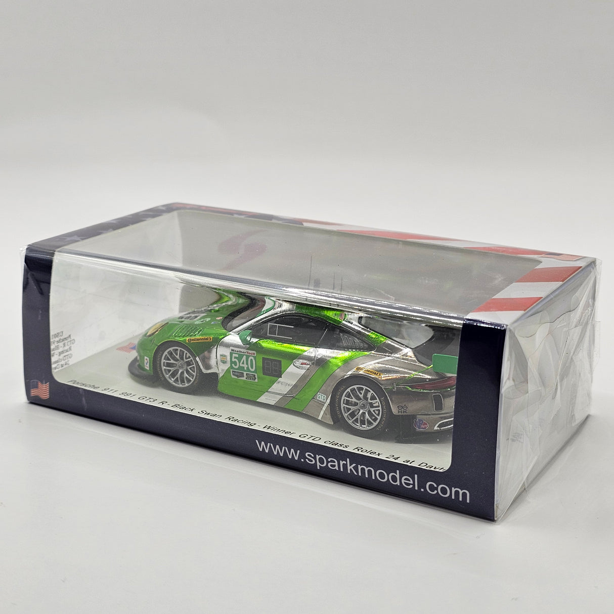 Spark Porsche 911 991 GT3 R #540 Black Swan Racing 24Hrs Daytona 2016 1/43 Scale