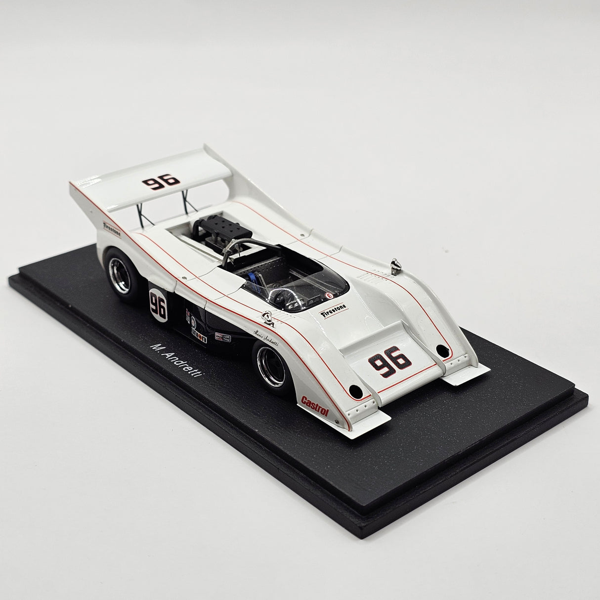 Spark McLaren M20 #96 Slater Racing Mario Andretti Riverside 1973 1/43 Scale